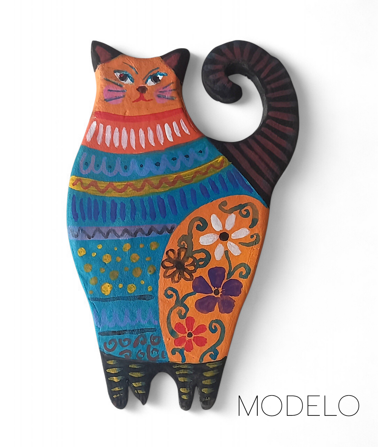 Gato de cerámica n.º 1 (bizcocho) para pintar