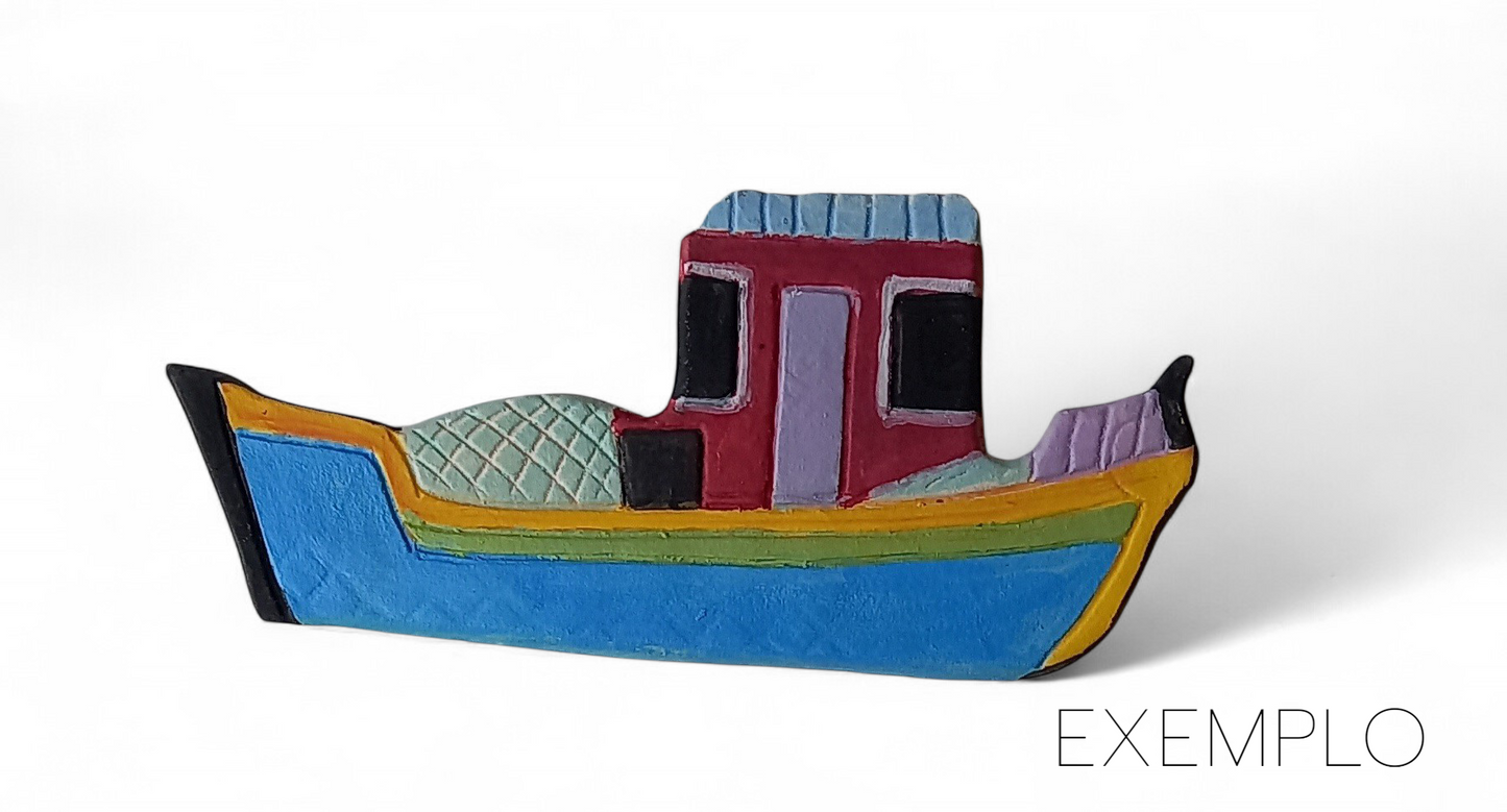 Barco de cerámica (bizcocho) para pintar