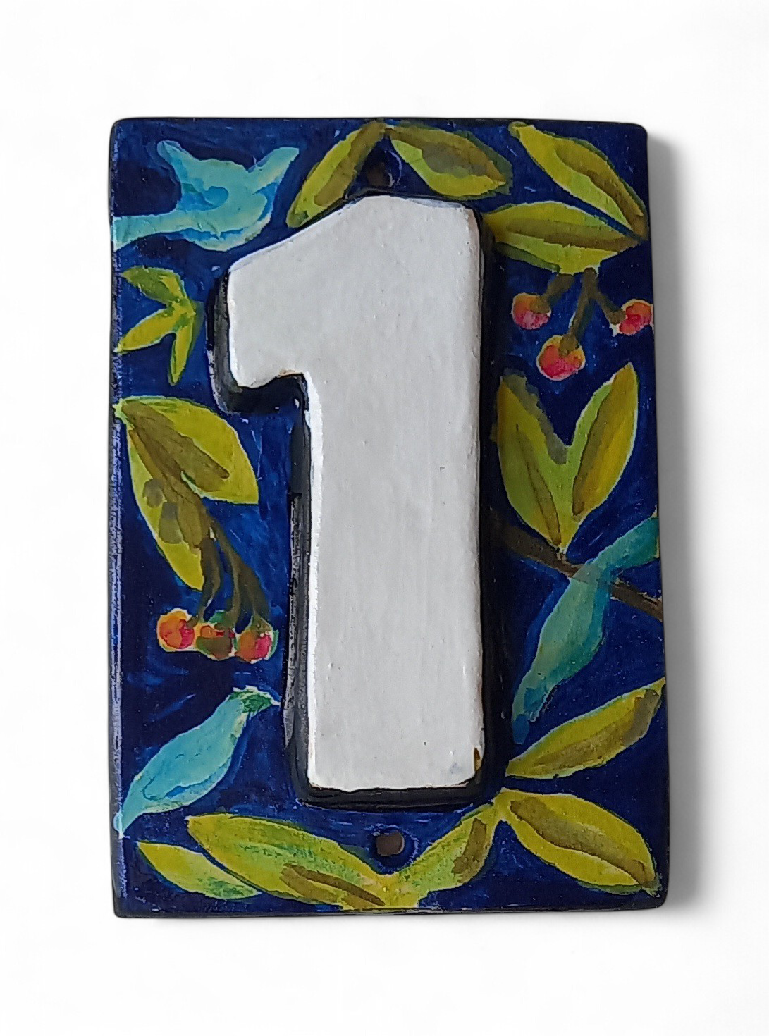 Number for House (biscuit for painting) 10 items 0 to 9