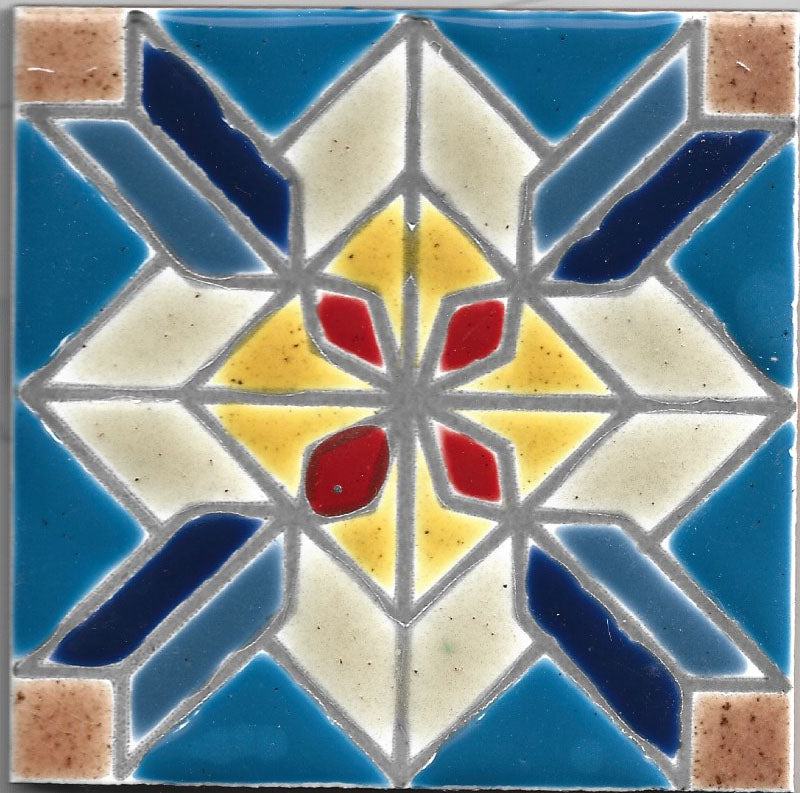 Azulejo pintado a mano 2503 (caja con 10)