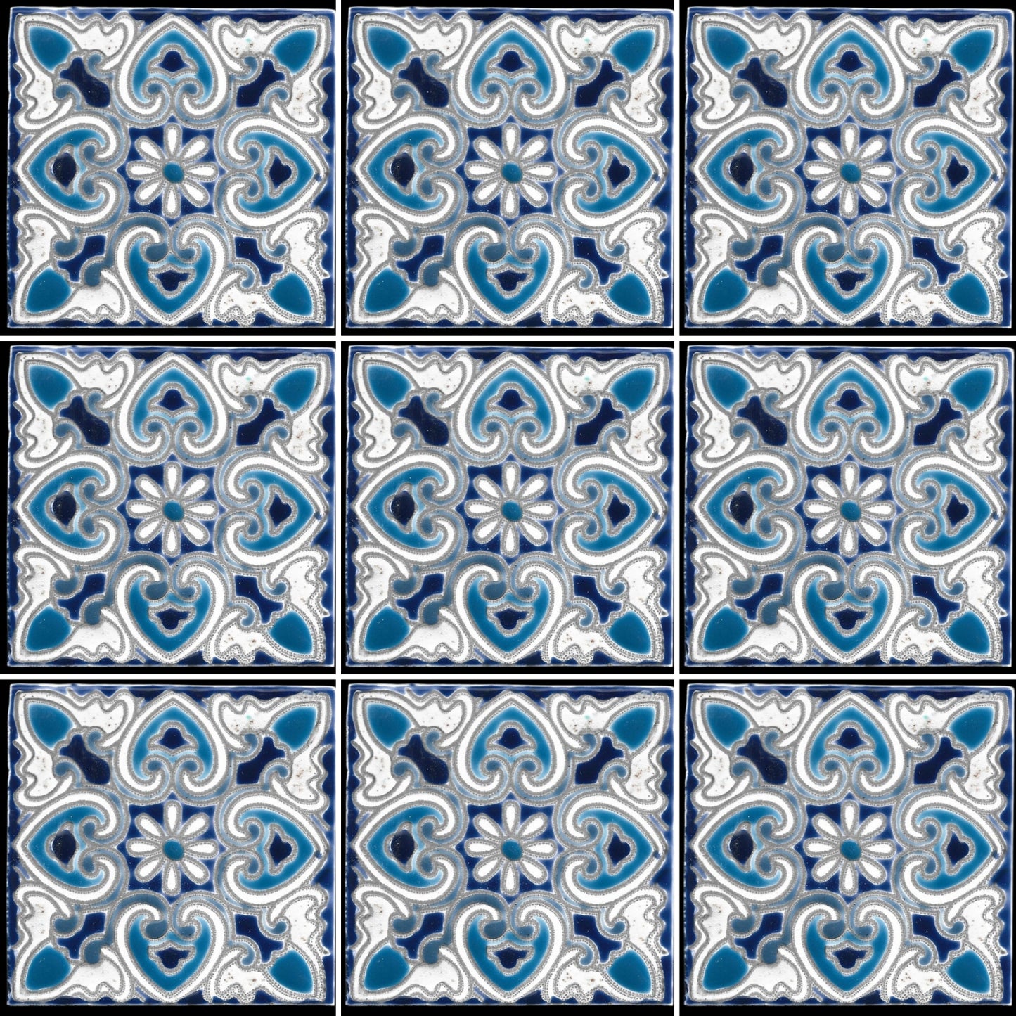 Azulejo pintado a mano 2509 (caja con 10)
