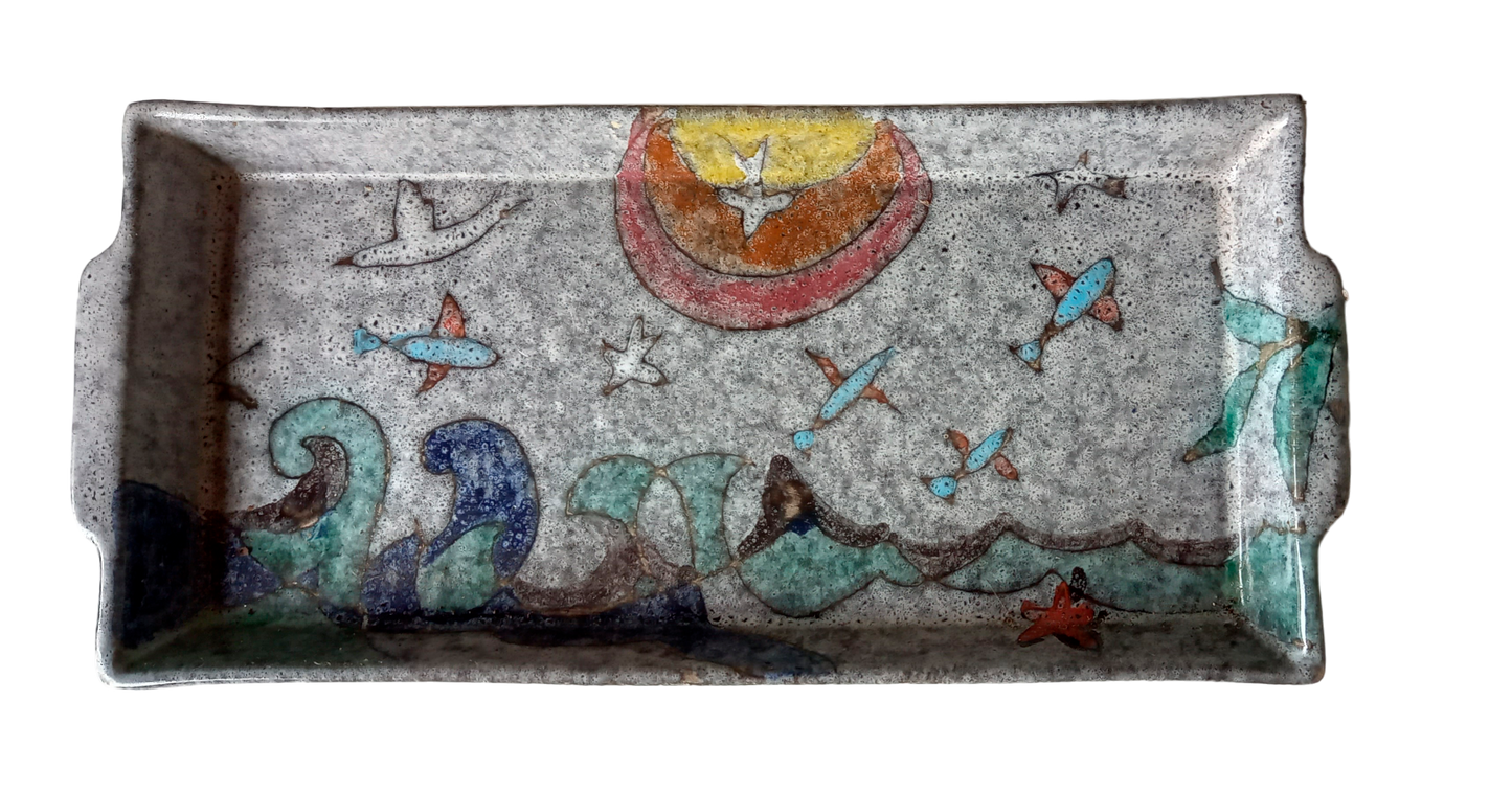 Bandeja rectangular de cerámica