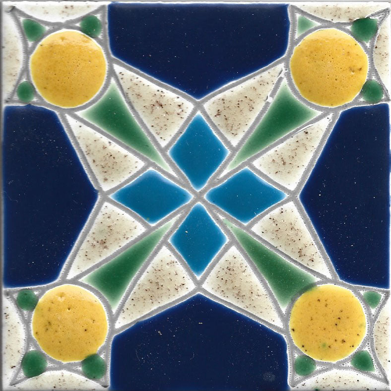 Azulejo pintado a mano 2508 (caja con 10)
