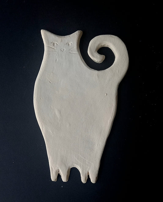 Ceramic Cat (biscuit)  n.1  For Painting