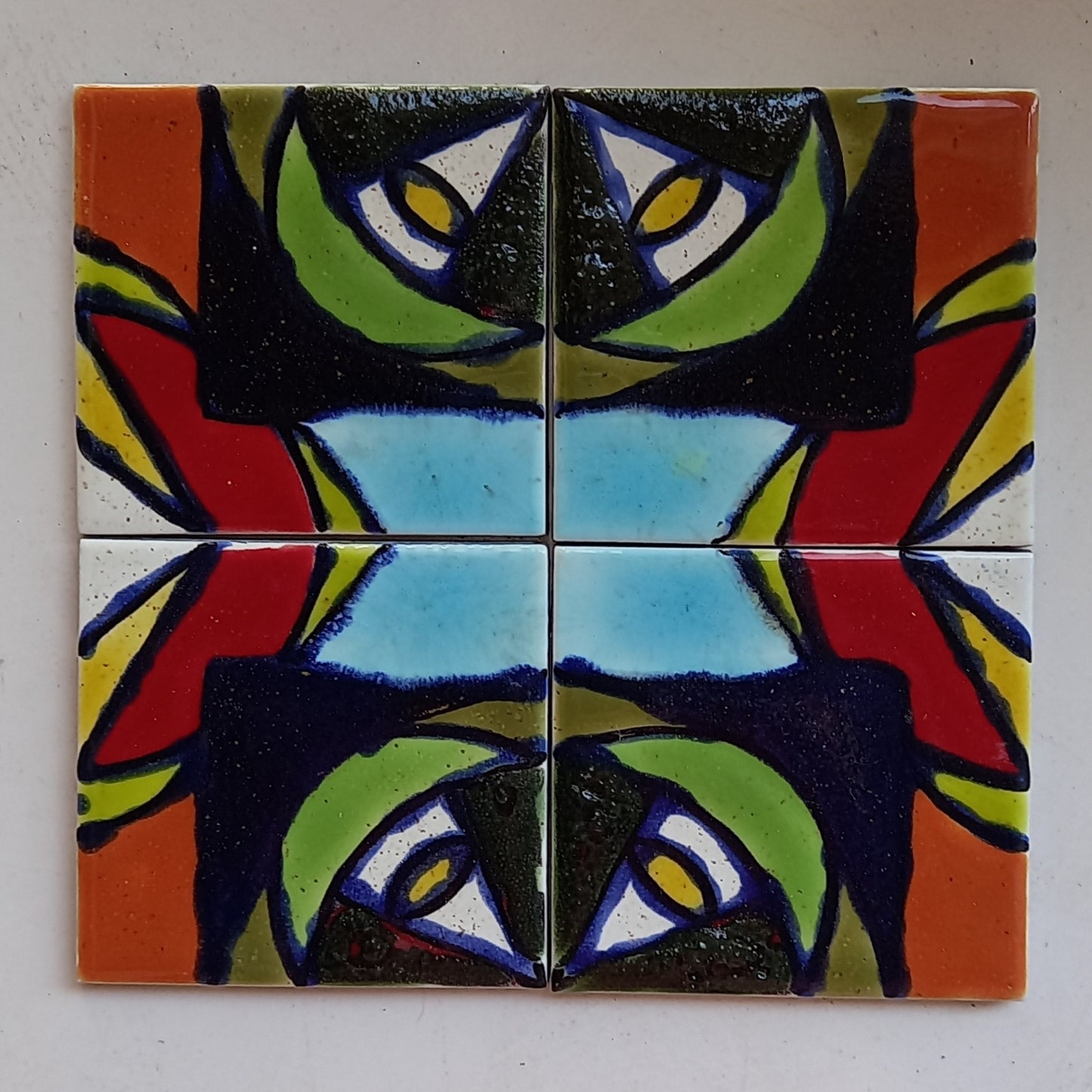 Brazilian Ceramic Tile - Tropical - Version D3 - set of 4