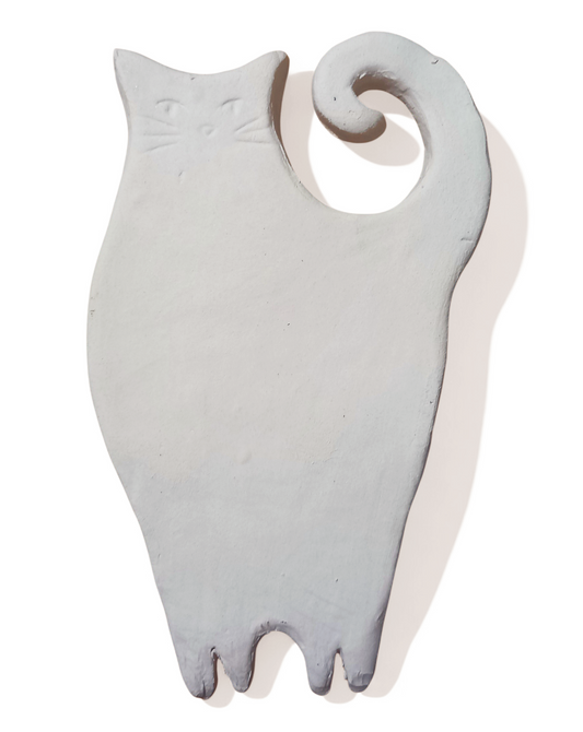 Gato de cerámica n.º 1 (bizcocho) para pintar