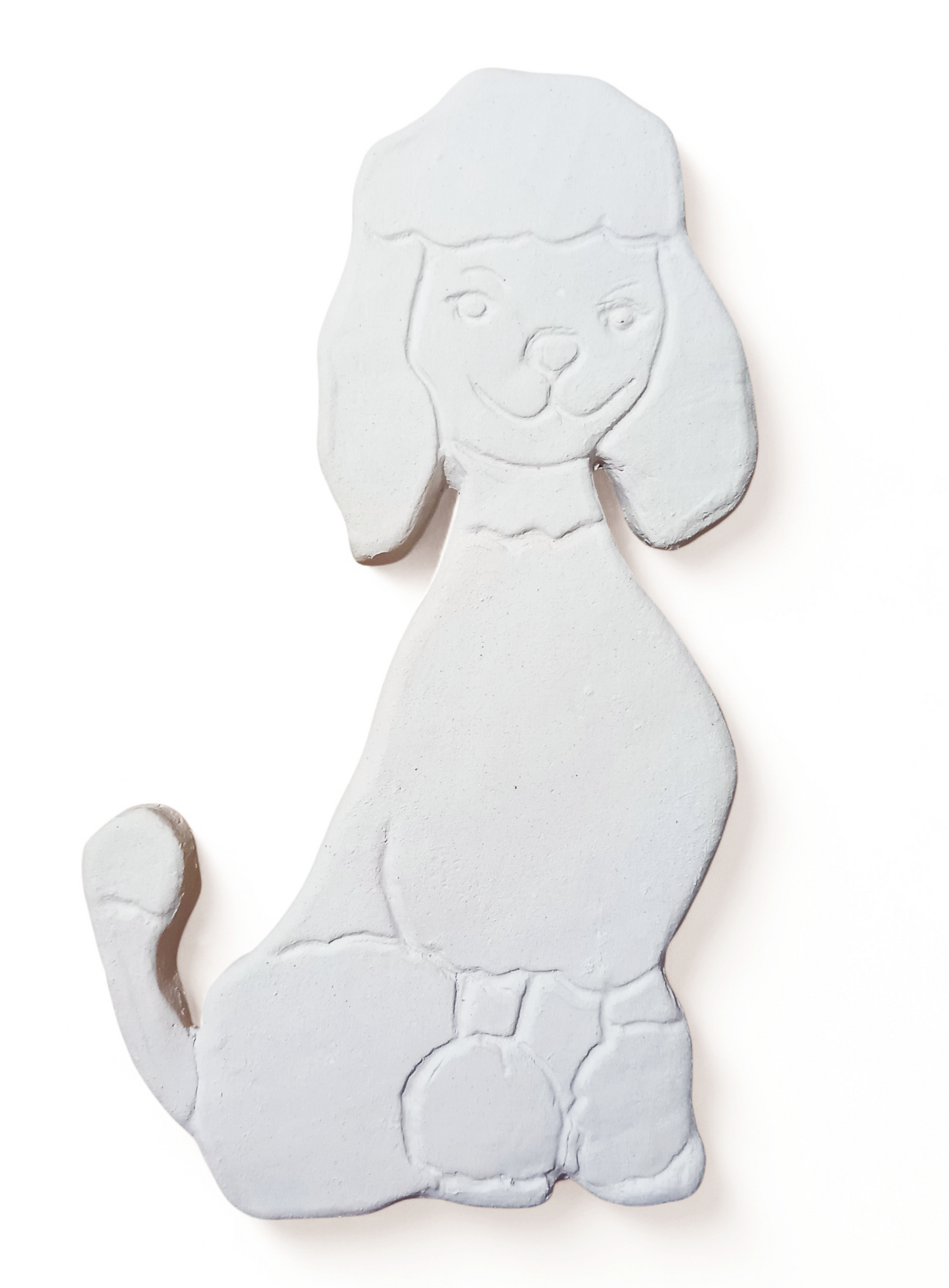 Perro Caniche de cerámica (bizcocho) para pintar