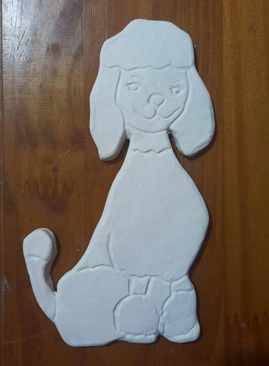 Ceramic Dog Poodle (biscuit) For Painting