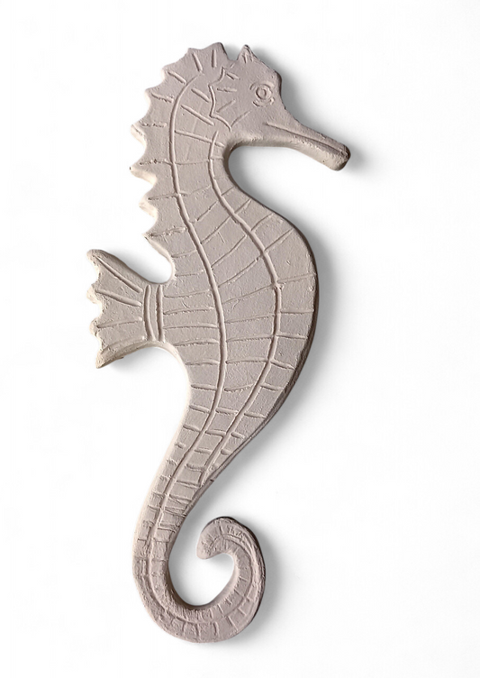 Cavalo-marinho (para pintar) Biscoito de cerâmica