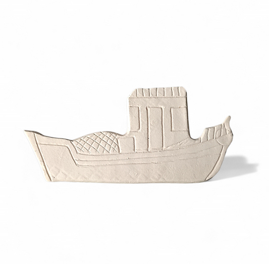 Barco de cerámica (bizcocho) para pintar