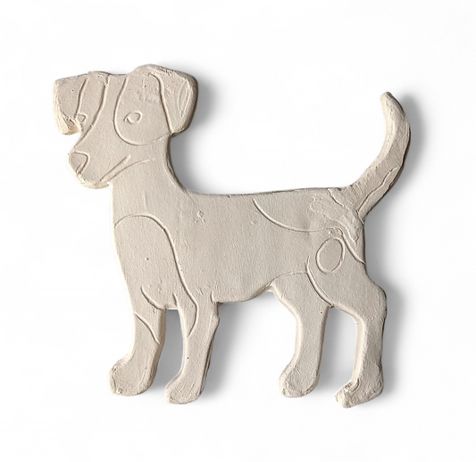 Perro Beagle de cerámica (bizcocho) para pintar