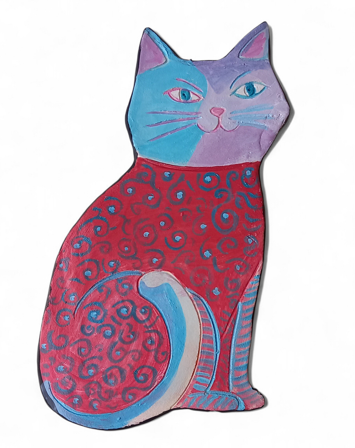 Gato de cerámica n.º 2 (bizcocho) para pintar