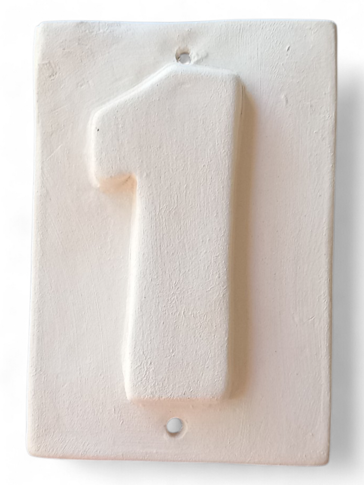 Number for House N.1 (biscuit for painting) 3 items