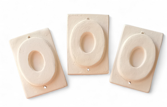 Number for House N.0 (biscuit for painting) 3 items