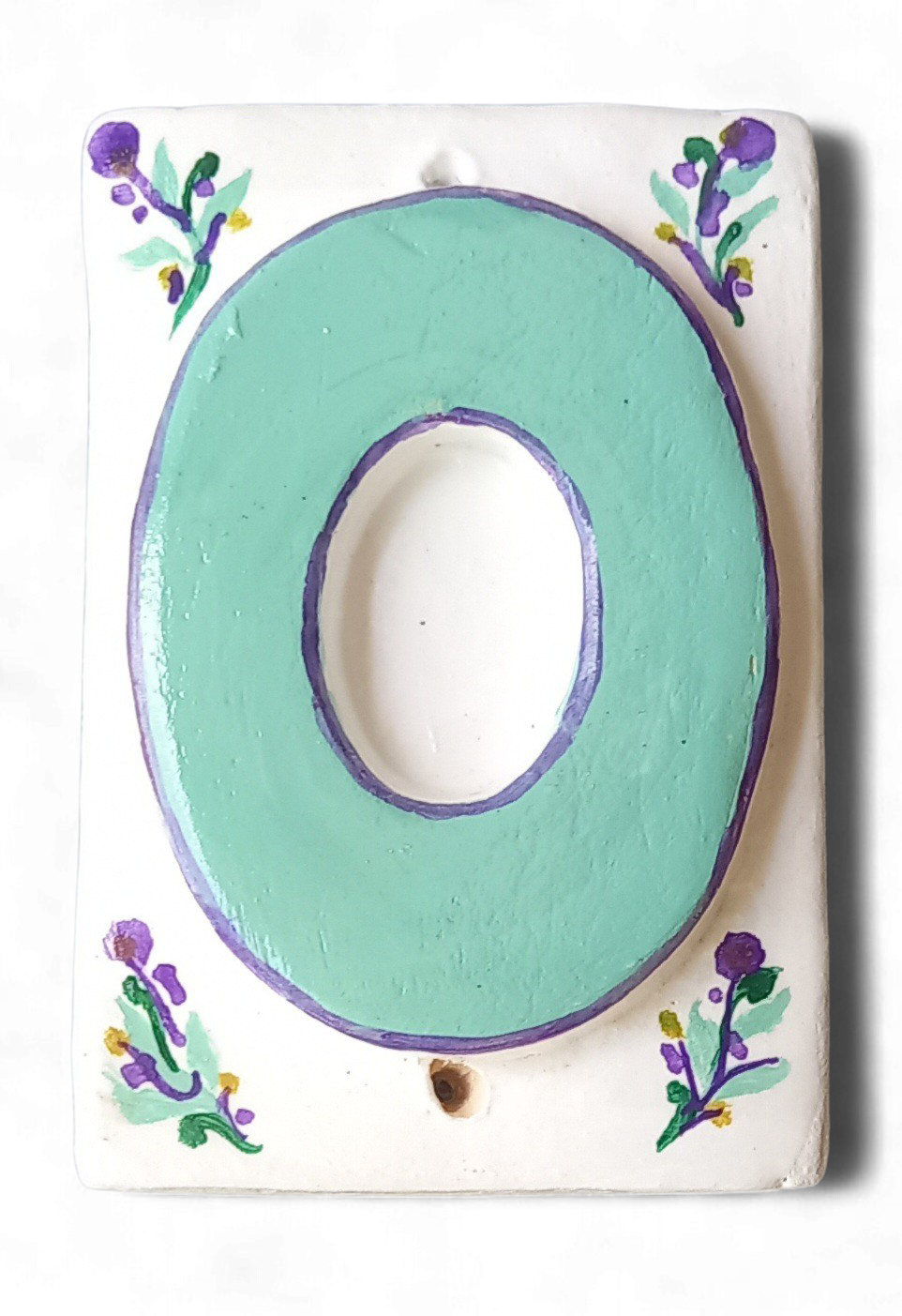 Number for House (biscuit for painting) 10 items 0 to 9