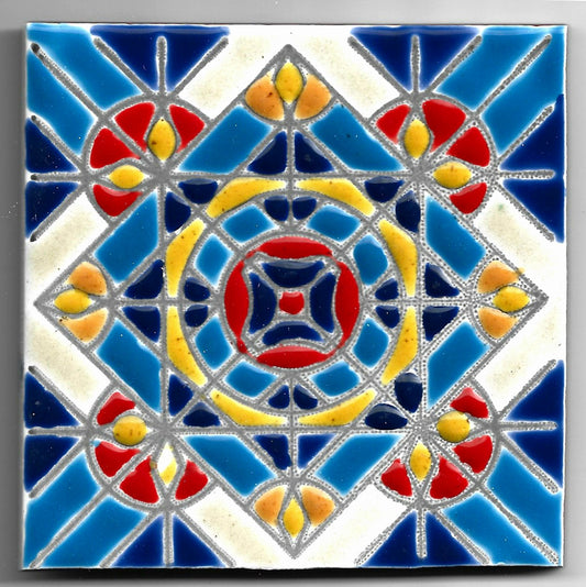 Tile handpainted 2504 ( box with 10)