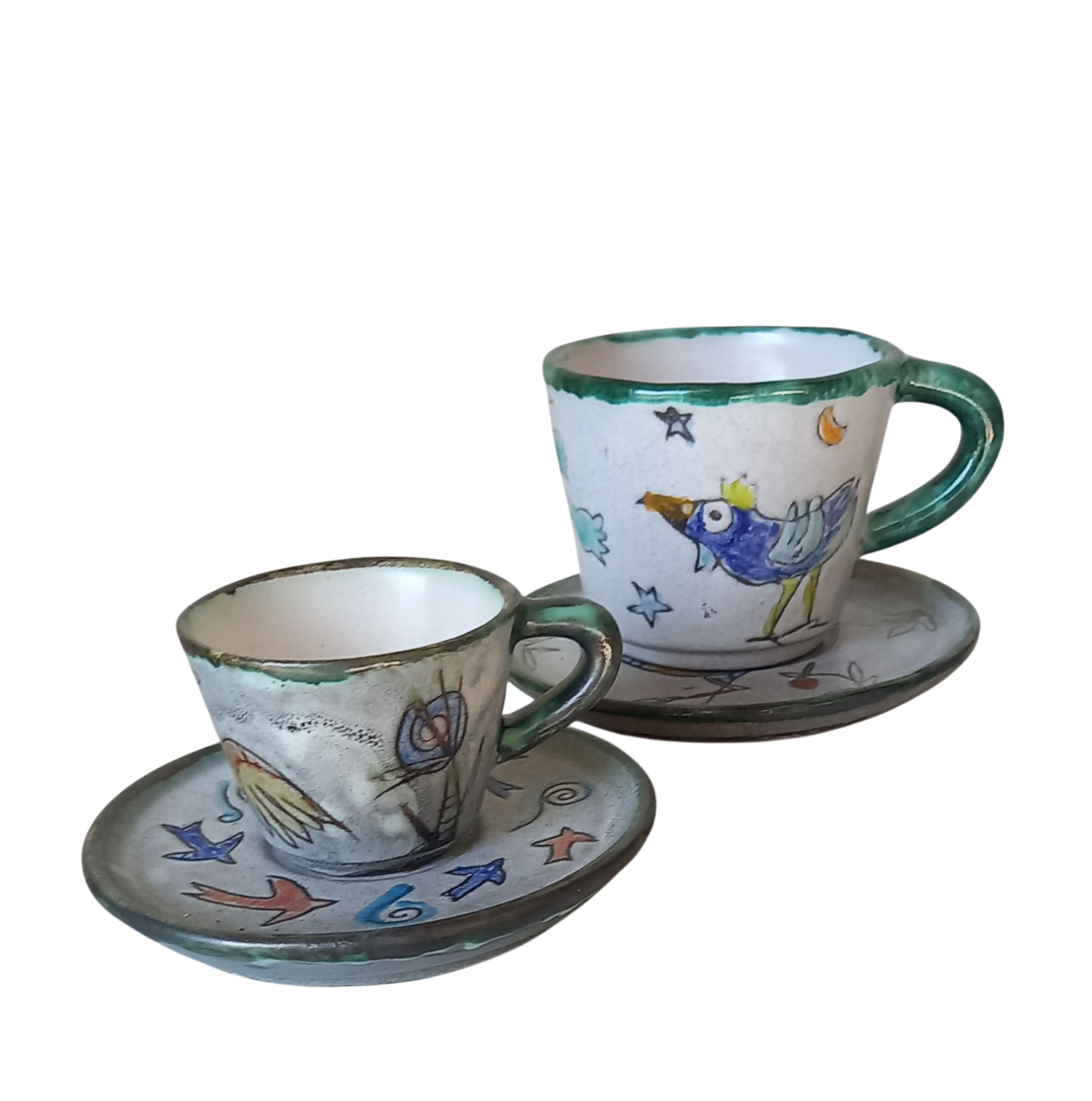 Xícara de capuccino com prato